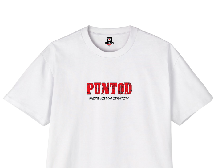Camiseta PUNTOD blanca, vista frontal