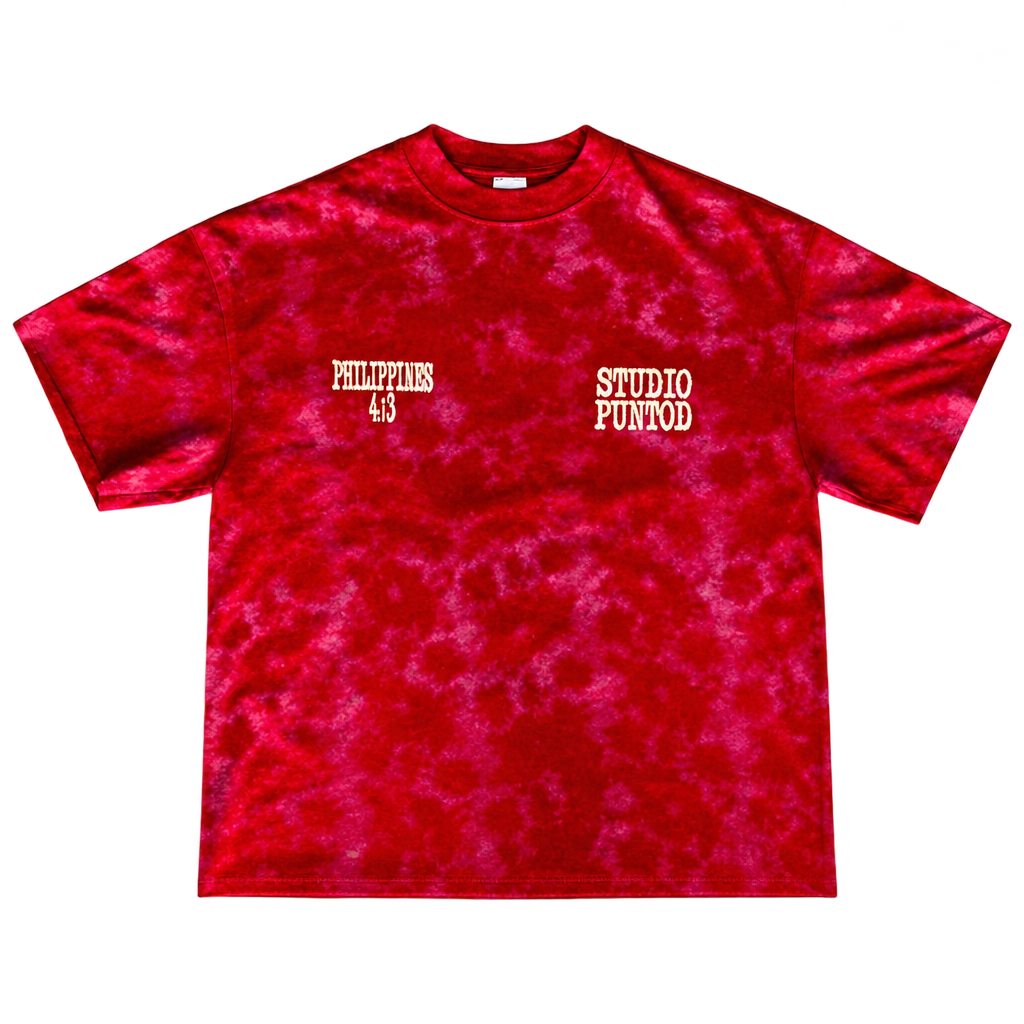 Camiseta STUDIO PUNTOD rojo moteado