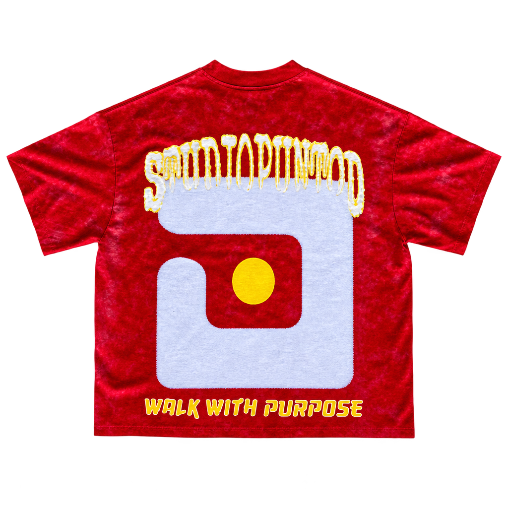 Camiseta STUDIO PUNTOD rojo moteado, segunda vista